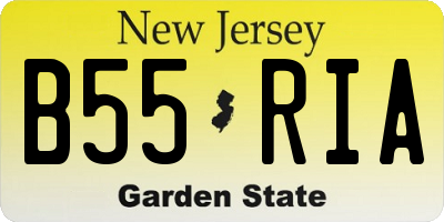 NJ license plate B55RIA