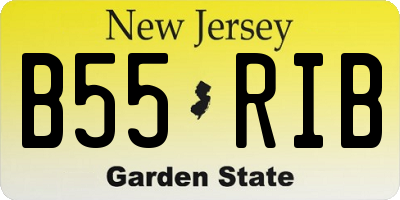 NJ license plate B55RIB
