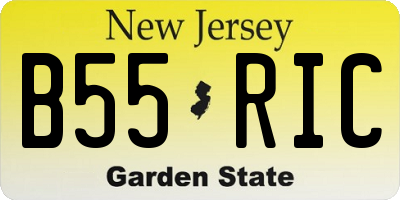 NJ license plate B55RIC