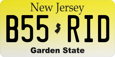 NJ license plate B55RID