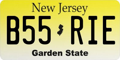 NJ license plate B55RIE