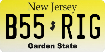 NJ license plate B55RIG