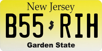 NJ license plate B55RIH