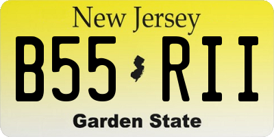 NJ license plate B55RII