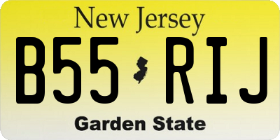 NJ license plate B55RIJ