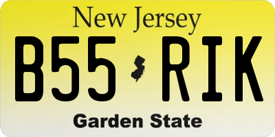 NJ license plate B55RIK