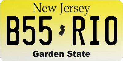 NJ license plate B55RIO