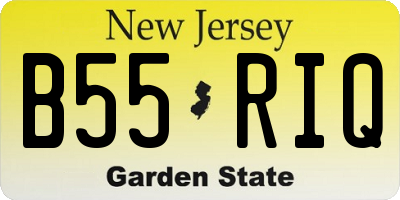 NJ license plate B55RIQ