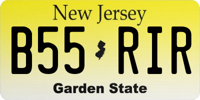 NJ license plate B55RIR