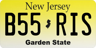 NJ license plate B55RIS
