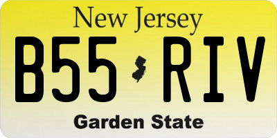 NJ license plate B55RIV