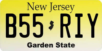 NJ license plate B55RIY