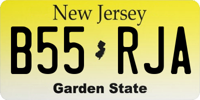 NJ license plate B55RJA