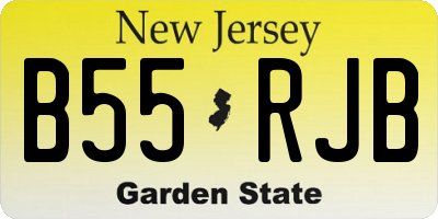 NJ license plate B55RJB