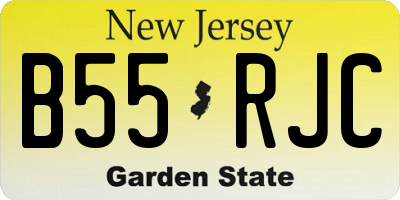 NJ license plate B55RJC