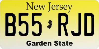 NJ license plate B55RJD