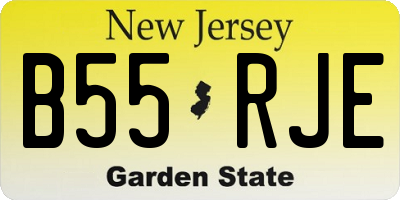 NJ license plate B55RJE