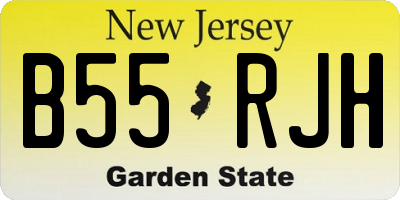 NJ license plate B55RJH