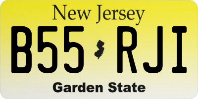 NJ license plate B55RJI