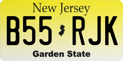 NJ license plate B55RJK