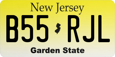 NJ license plate B55RJL