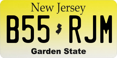 NJ license plate B55RJM