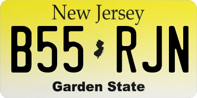 NJ license plate B55RJN