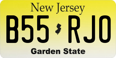 NJ license plate B55RJO