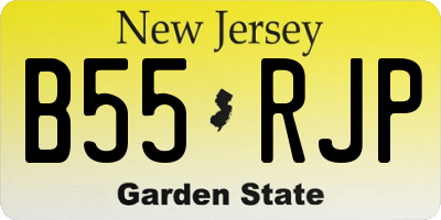 NJ license plate B55RJP