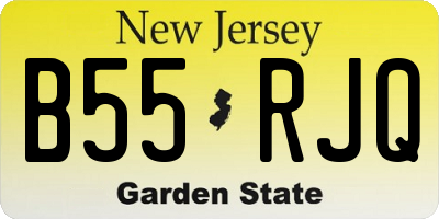 NJ license plate B55RJQ