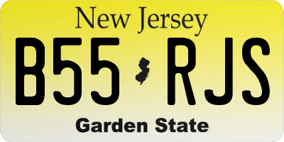 NJ license plate B55RJS