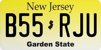 NJ license plate B55RJU