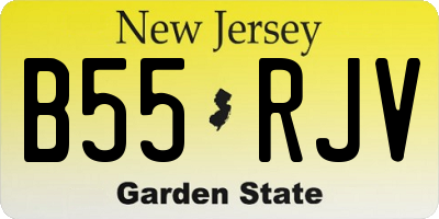 NJ license plate B55RJV