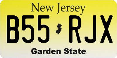 NJ license plate B55RJX