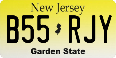 NJ license plate B55RJY