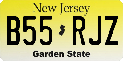 NJ license plate B55RJZ