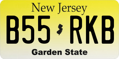 NJ license plate B55RKB