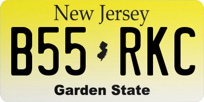 NJ license plate B55RKC