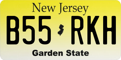 NJ license plate B55RKH