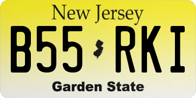 NJ license plate B55RKI