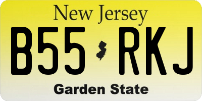 NJ license plate B55RKJ