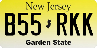 NJ license plate B55RKK