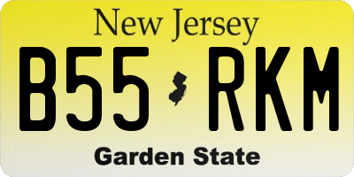 NJ license plate B55RKM