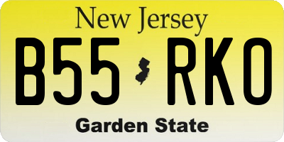 NJ license plate B55RKO