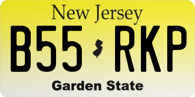 NJ license plate B55RKP