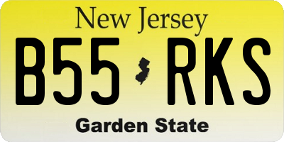 NJ license plate B55RKS
