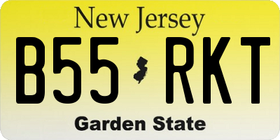 NJ license plate B55RKT
