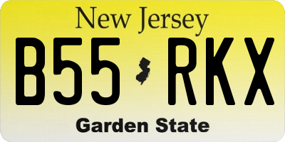 NJ license plate B55RKX