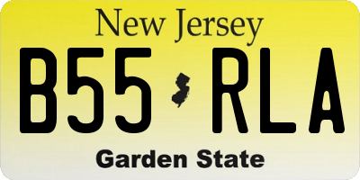 NJ license plate B55RLA