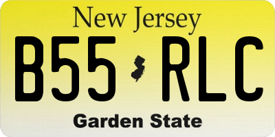 NJ license plate B55RLC